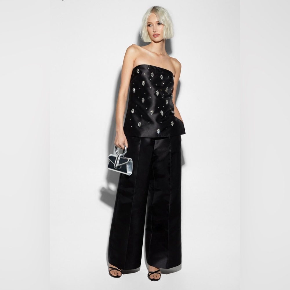 Nasty gal Satin embellished co-ord set